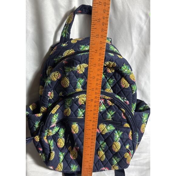 VERA BRADLEY Mini Backpack Purse Toucan Party Pineapples Bookbag Quilted NWOT - Picture 4 of 9